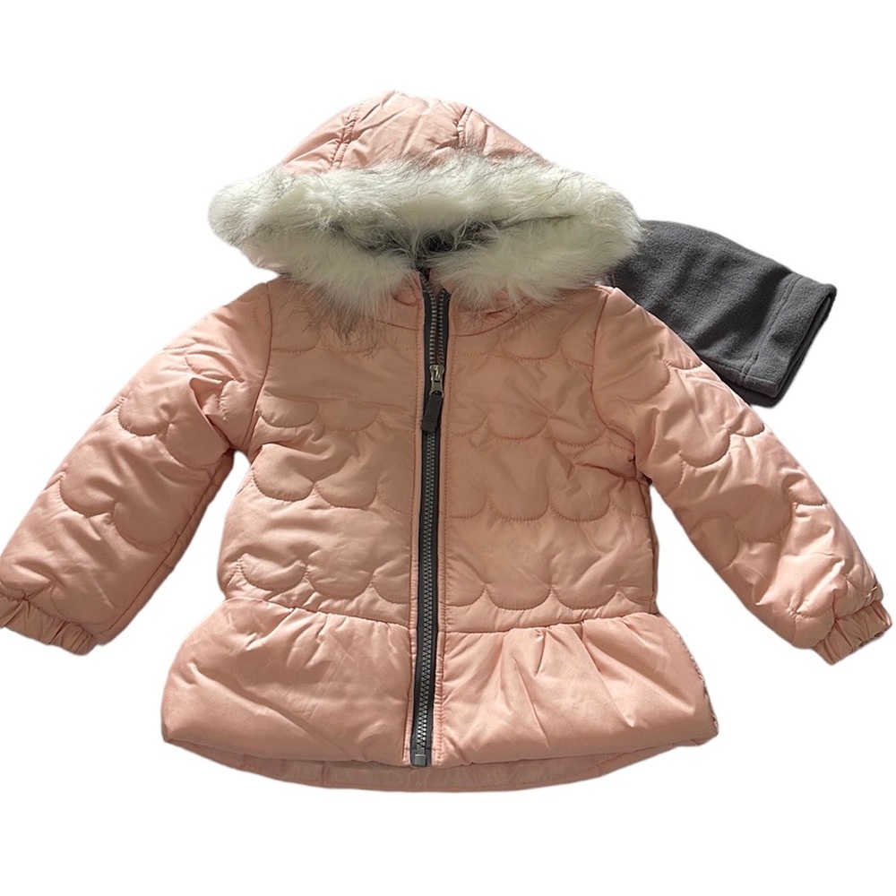 Weathertamer Toddler Girls Puffer Jacket with Hat